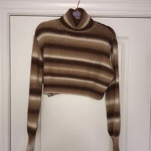 Striped CROP turtleneck  - size small